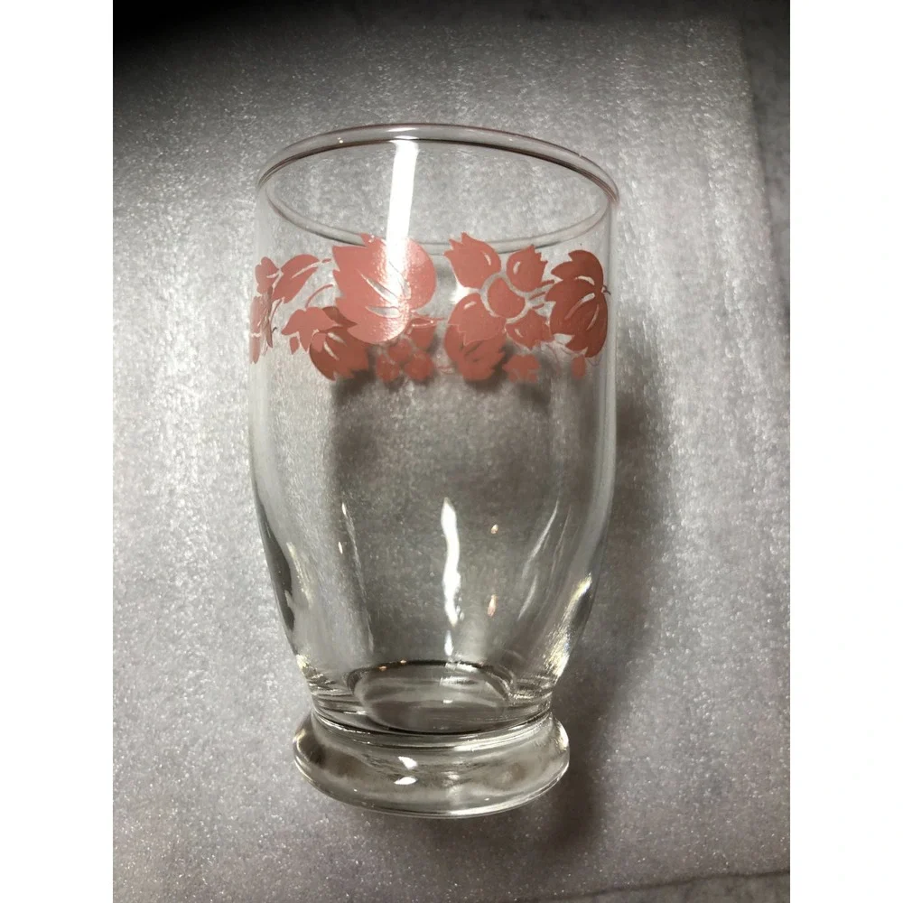 1 ~Vintage Pink Gooseberry Juice Glass 3.5